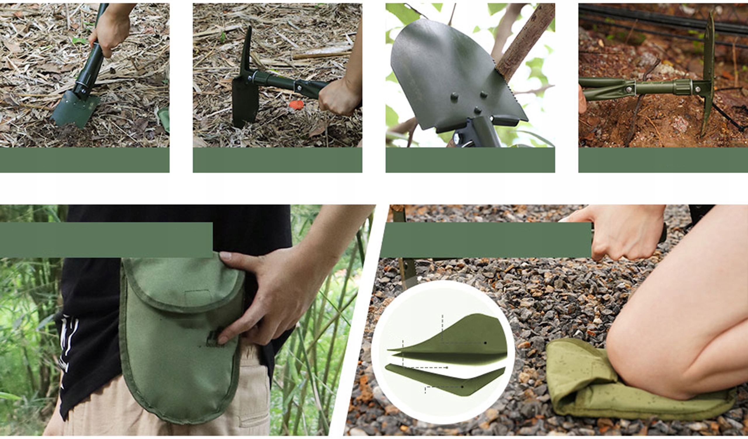 TAKTYCZNA SAPERKA WOJSKOWA US SKŁADANA ŁOPATA SURVIVAL MFH + POKROWIEC Model Motyka łopata łopatka 6w1