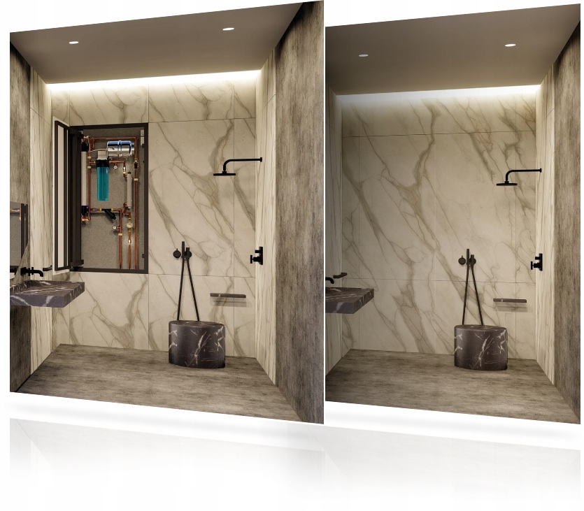 Revízne dvere neviditeľné inšpekčné skryté 60 x 100 cm