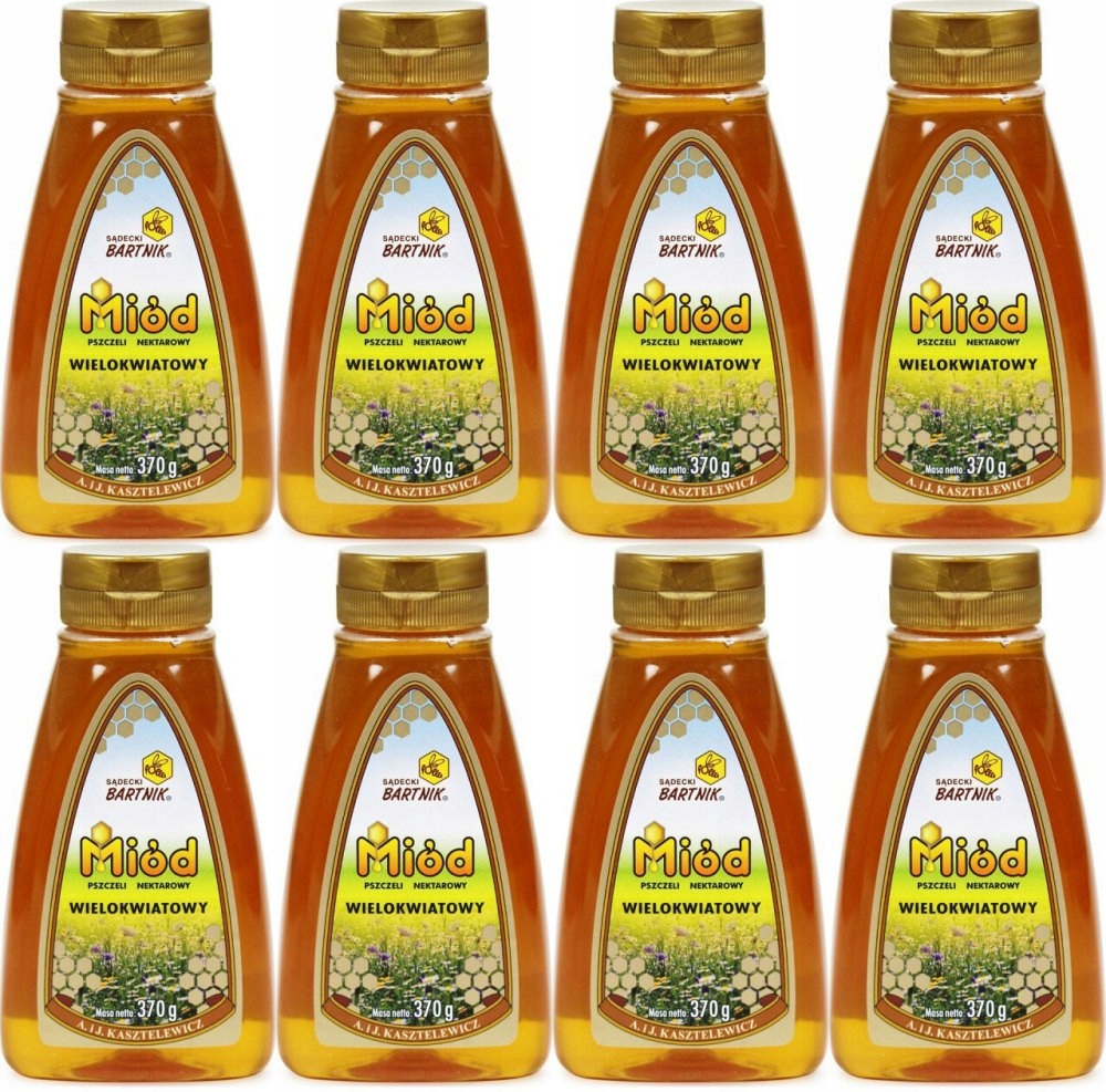Miód wielokwiatowy Sądecki Bartnik 370g x8