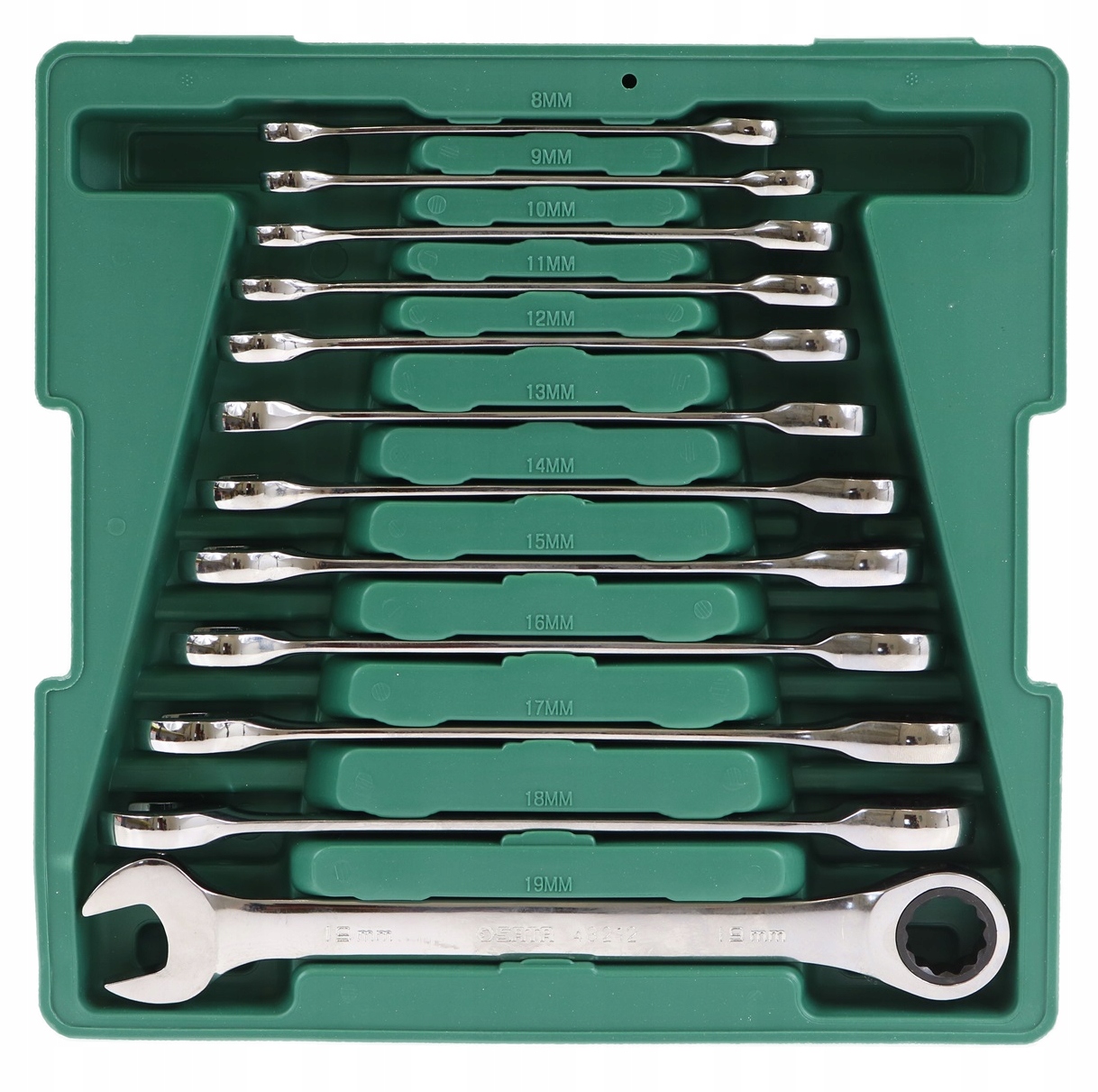 KLUCZE PLASKO OCZKOWE 12EL Z GRZECHOTKA SATA 09040 Number of Elements sets