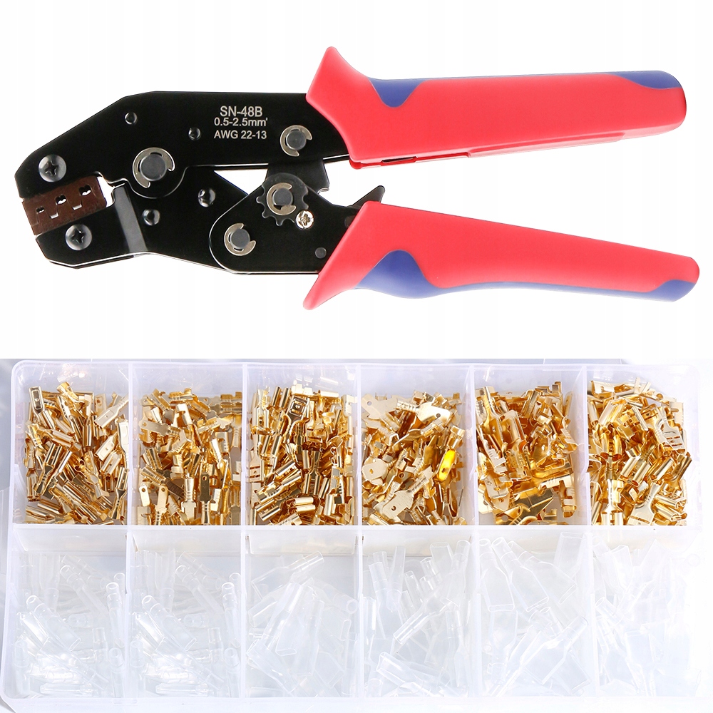 ZACISKARKA PRASKA KONEKTORÓW ZESTAW SAMOCHODOWYCH