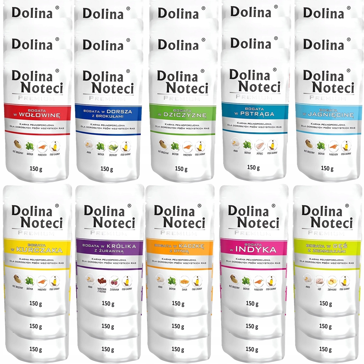 Levně Dolina Noteci 150G Sáček MIX Chutí x30 pro psy