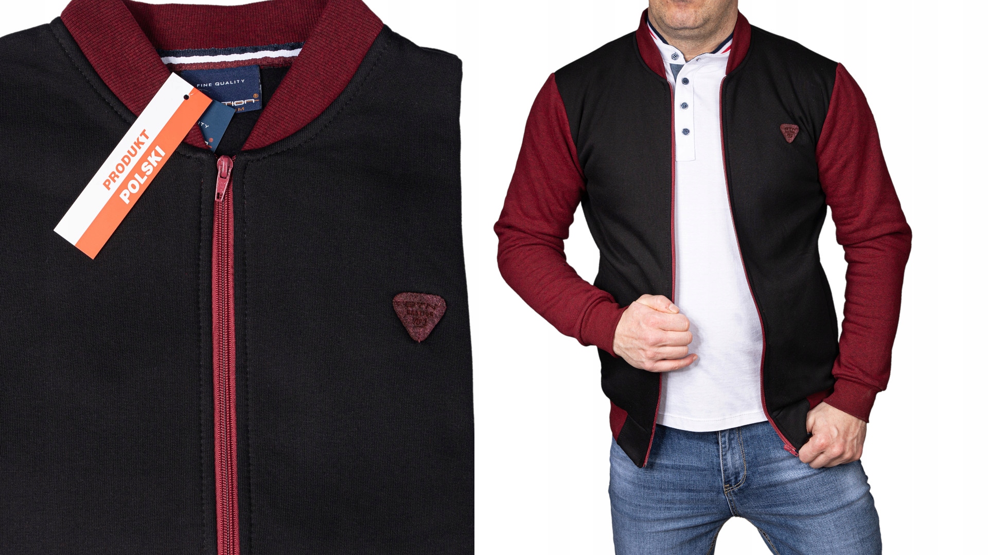 

Bluza męska rozpinana bomberka czarna kurtka 3XL