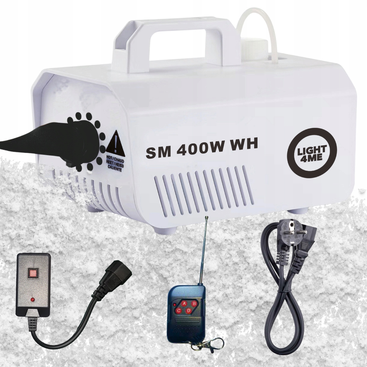 Výrobník Sněhu Stroj Na Pěnu Umělý Sníh Silný 400 W Dálkové Ovládání