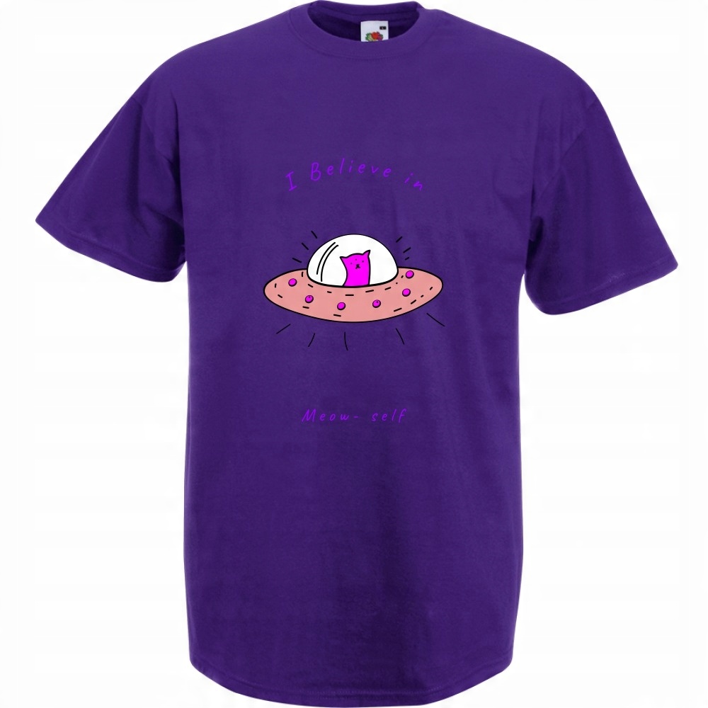 

Koszulka believe in meow-self kot ufo L fioletowa