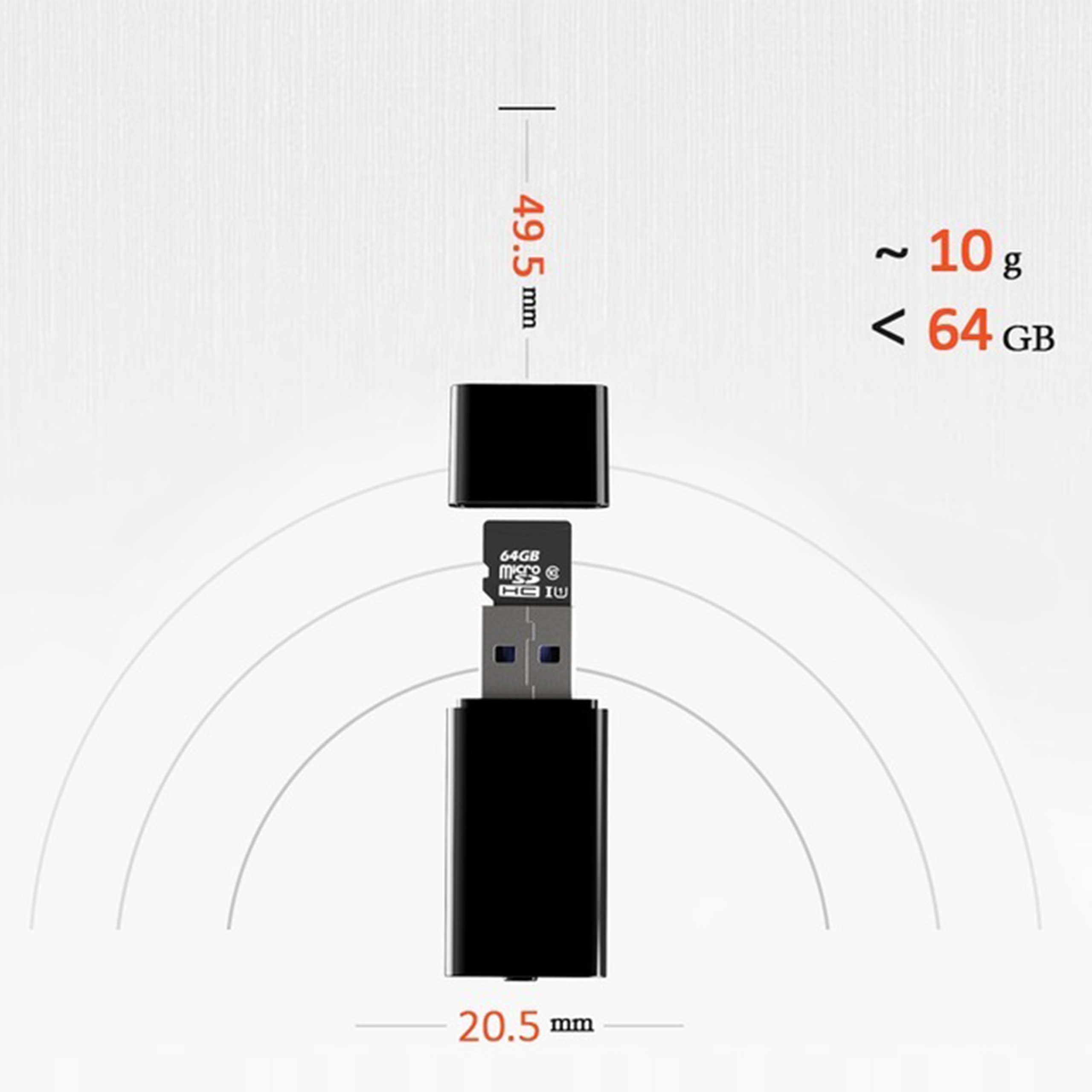 MINI BRELOK DYKTAFON PODSŁUCH do 64GB 24H 192KBPS Kod producenta UR-01