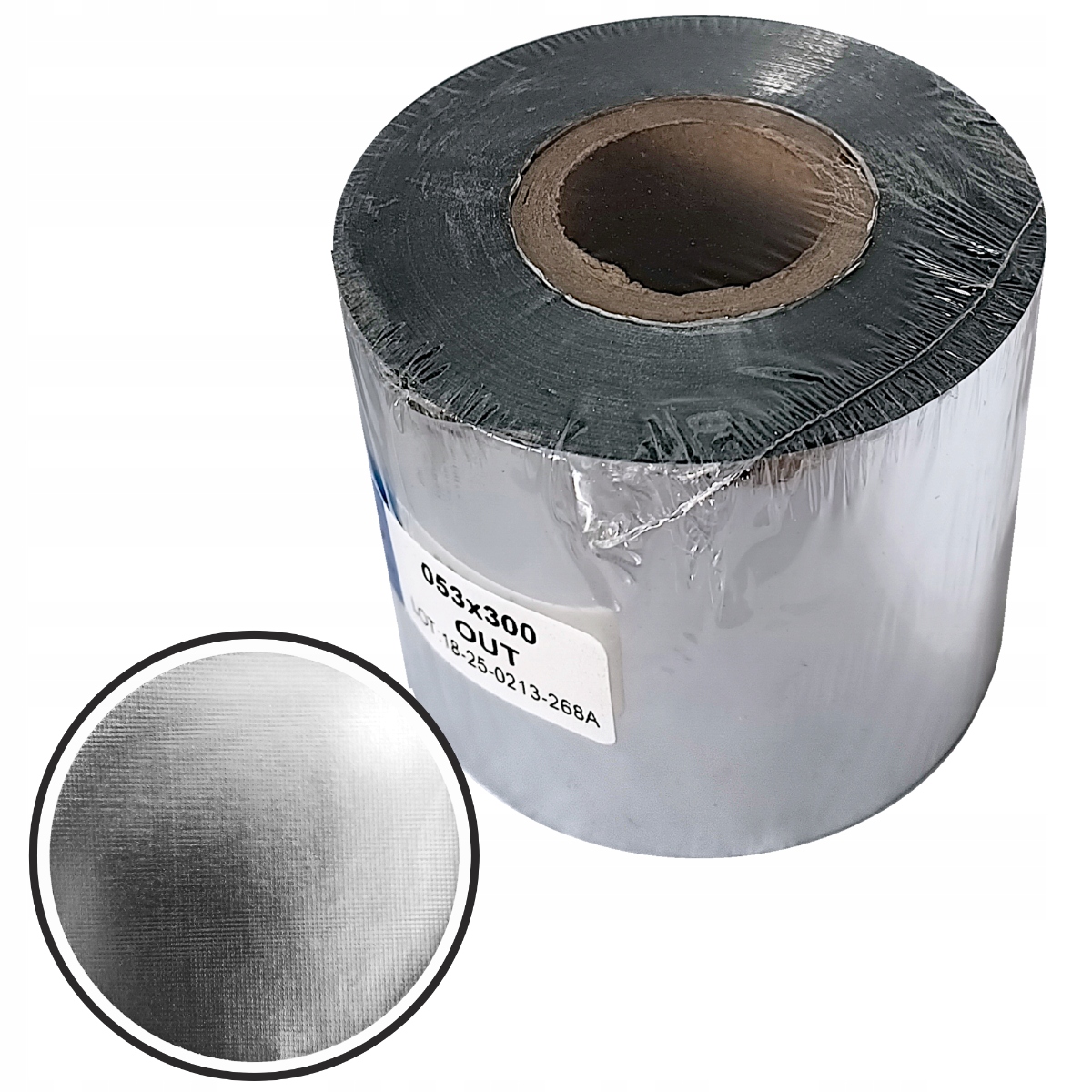 Termotransferová pryskyřičná textilní vložka Stříbrná 53/300 pro všivku plomby