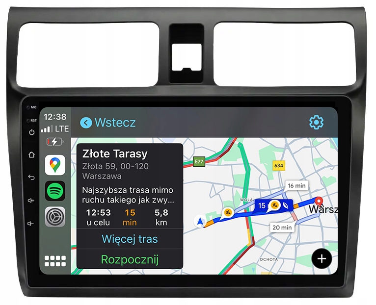 Suzuki Swift 2004-2010 Rádio Navigace Android Carplay Mapy