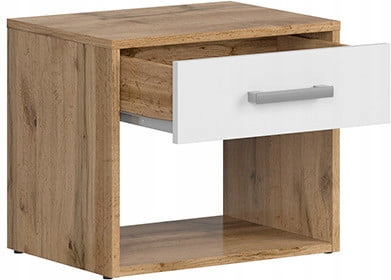 Szafka Nocna z Szufladą Matos Black Red White Marka Black Red White