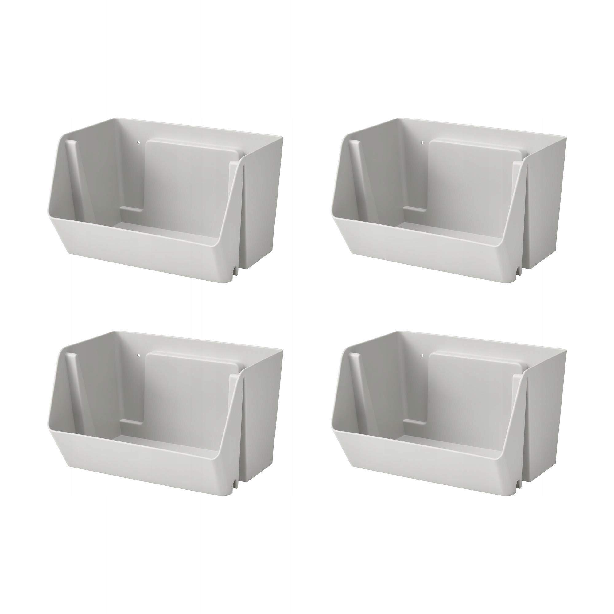 4 ks Organizér na psací stůl a stěnu světle šedý Fodertrag 25x18x15 cm