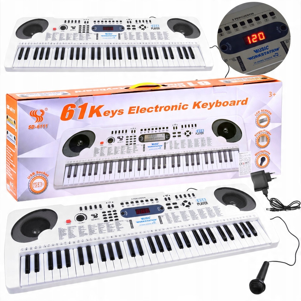 

Organy z mikrofonem SD-6111A 61 klawisze IN0149