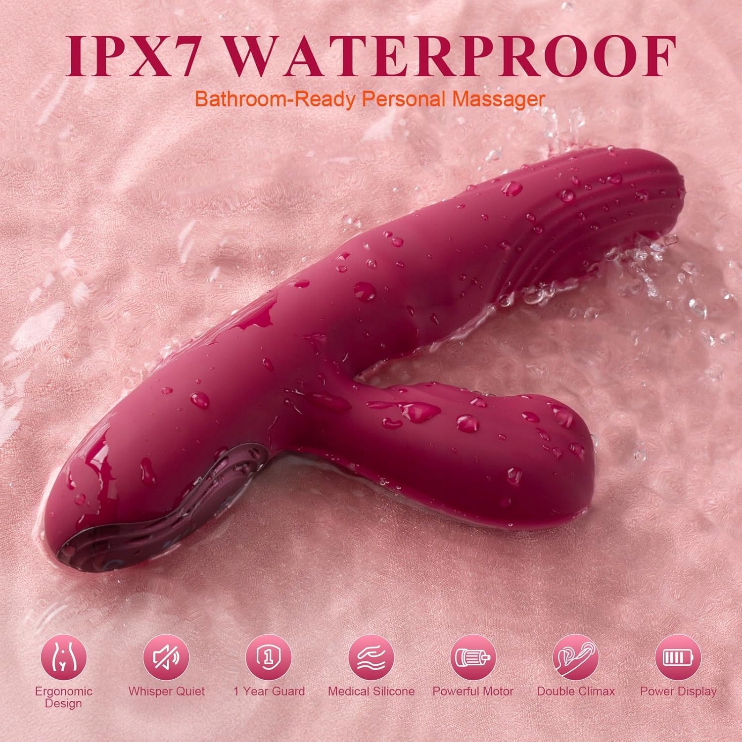 RABBIT G-Spot Wibrator 7 Funkcji Wodoodporny Dla Kobiet — miniatura 8