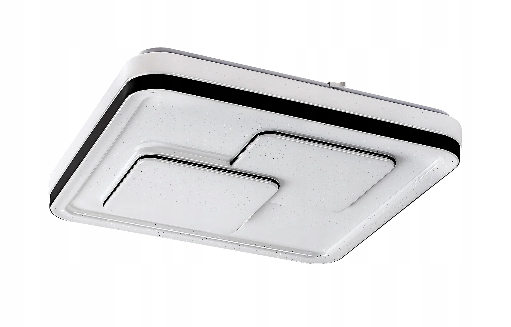 Stropné svietidlo Led s hviezdnym efektom čierny, moderný štvorec 48 cm Rabalux