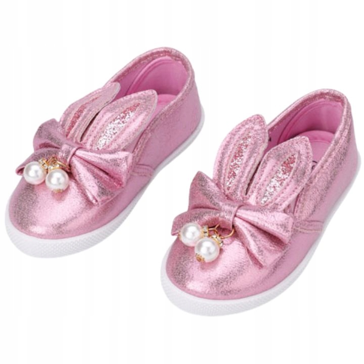 

Tenisówki dziewczęce trampki różowe wsuwane lekkie