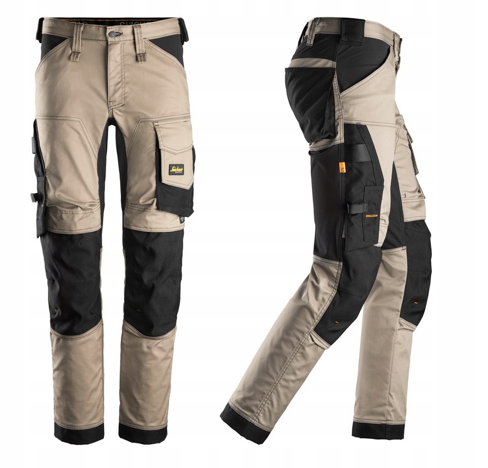 spodnie robocze Snickers męskie 6341 stretch Khaki piaskowy r.108 r.54