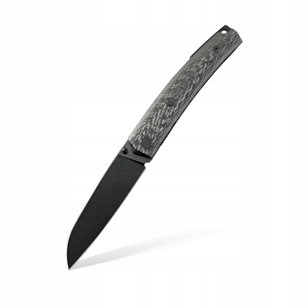 Nůž Petrified Fish Patte V2 Black Stonewashed 14C28N Carbon Fiber