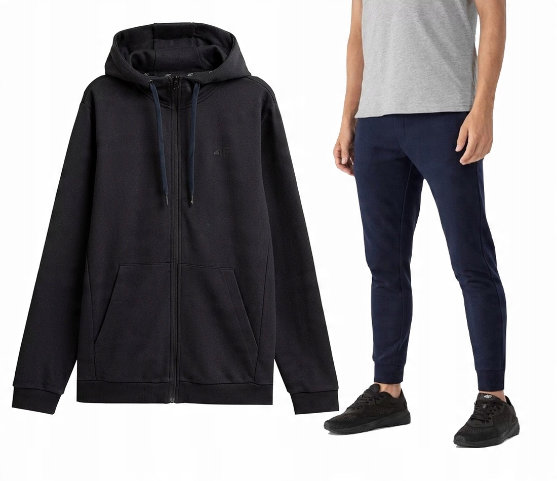 

4F Dres Sportowy Męski Spodnie Bluza Komplet R. M