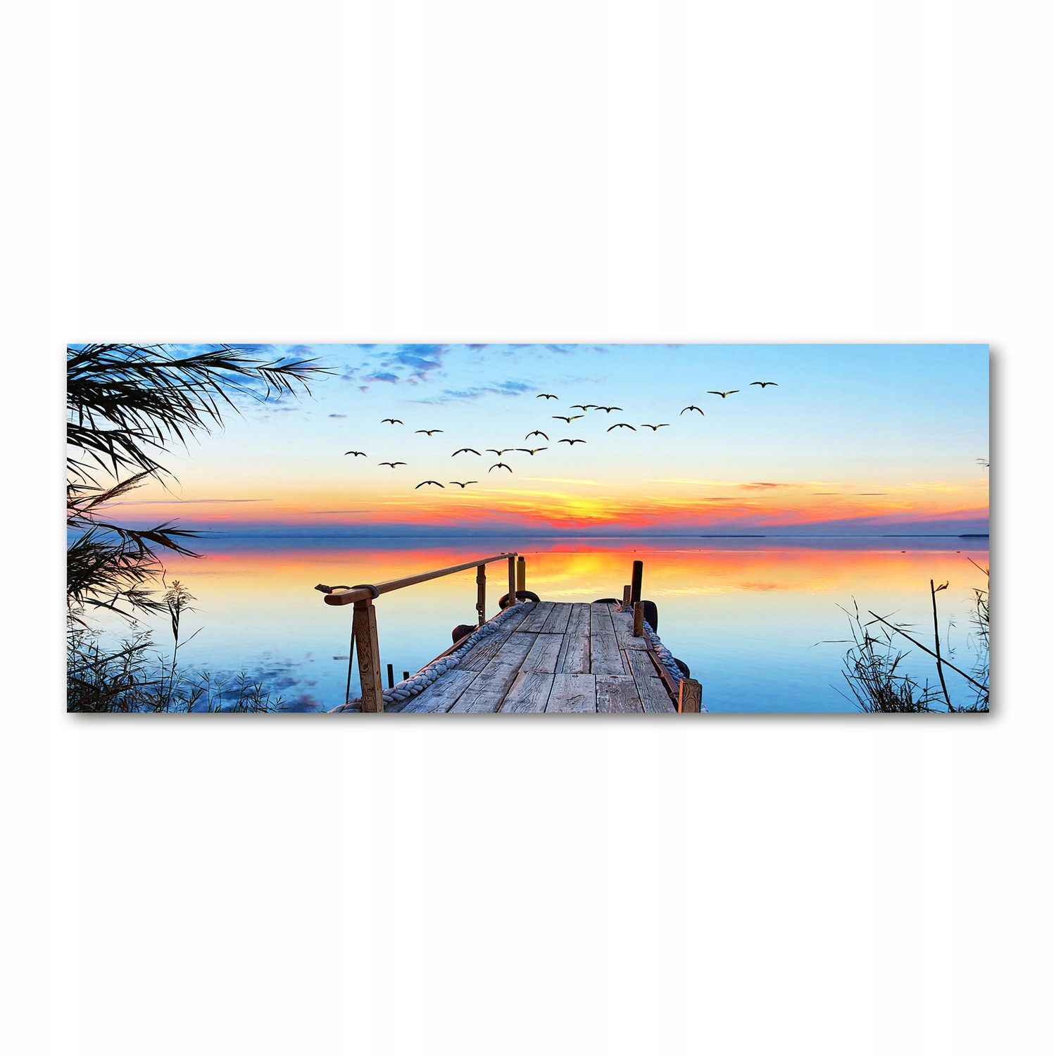 

Foto obraz szkło akryl Molo nad jeziorem 125x50 cm