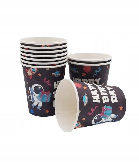 ZESTAW KOSMOS TALERZYKI KUBECZKI TALERZYKI URODZINOWE Marka inna marka