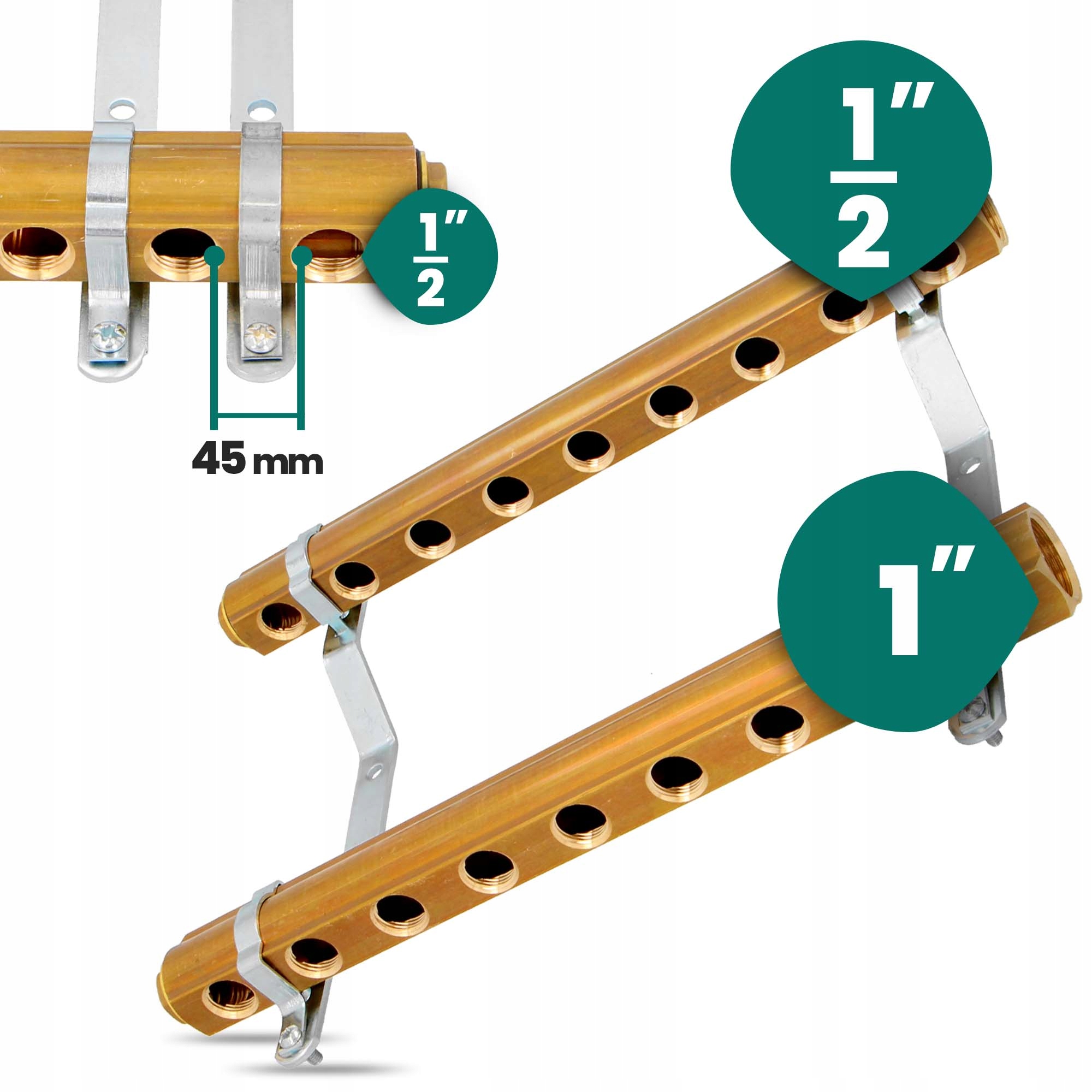 ROZDZIELACZ PODŁOGÓWKI Ogrzewania CO Podłogowego 9 OBWODÓW Sekcji KOLEKTOR Stan opakowania oryginalne
