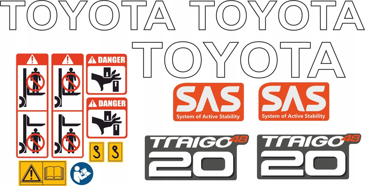 Samolepky Toyota Triago 48 20 Vysokozdvižný Vozík
