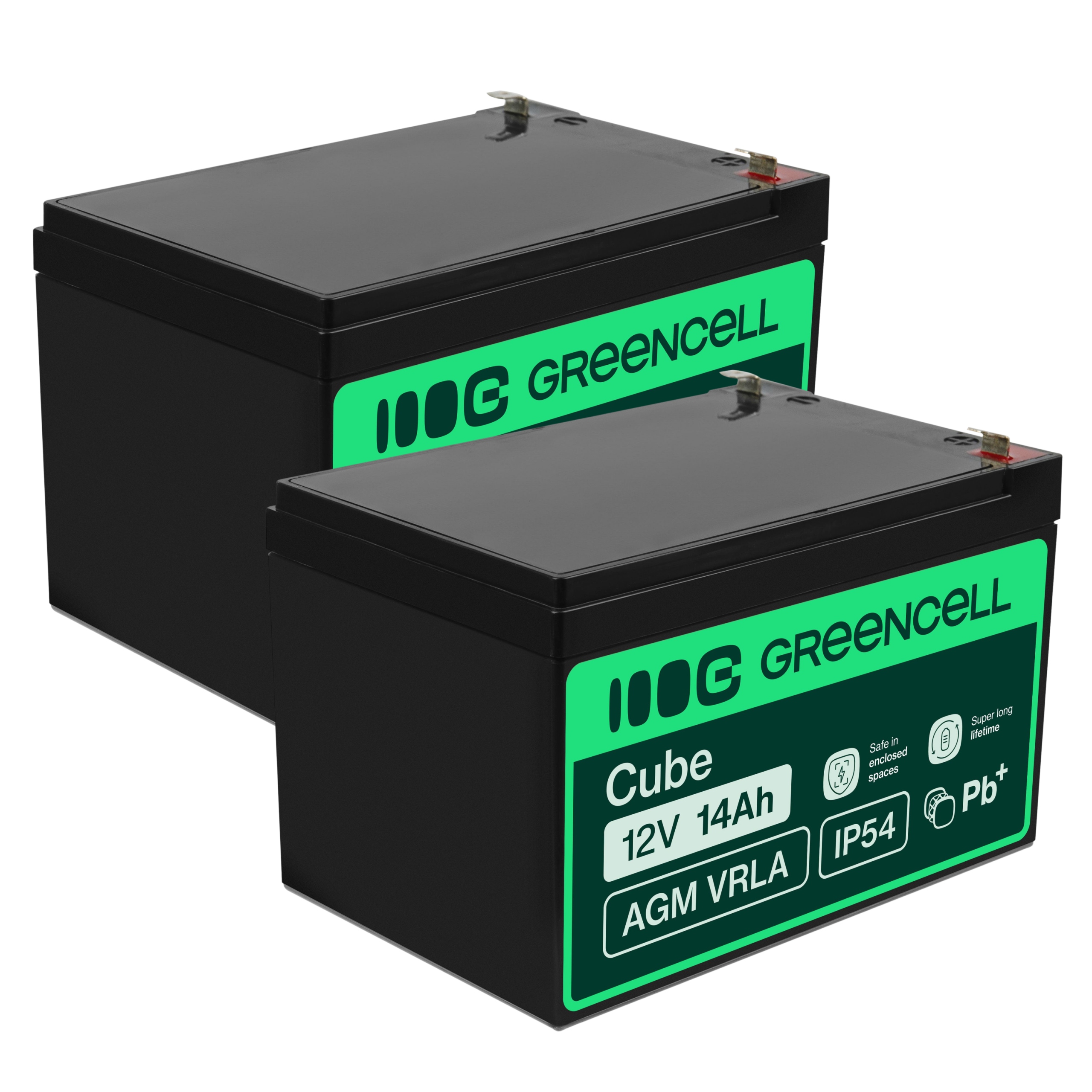 2× Akumulator Green Cell AGM 12V 14Ah do UPS zabawki traktora kosiarki roweru