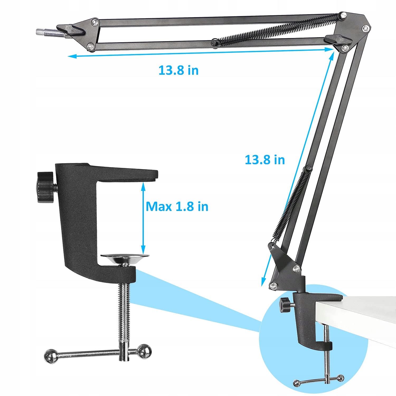 YOUSHARES K669 ramię mikrofonowe z ochroną pop BOOM ARM — miniatura 6