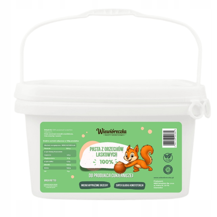 Pasta z lískových ořechů blanšírovaných pro výrobu zmrzliny 5 kg