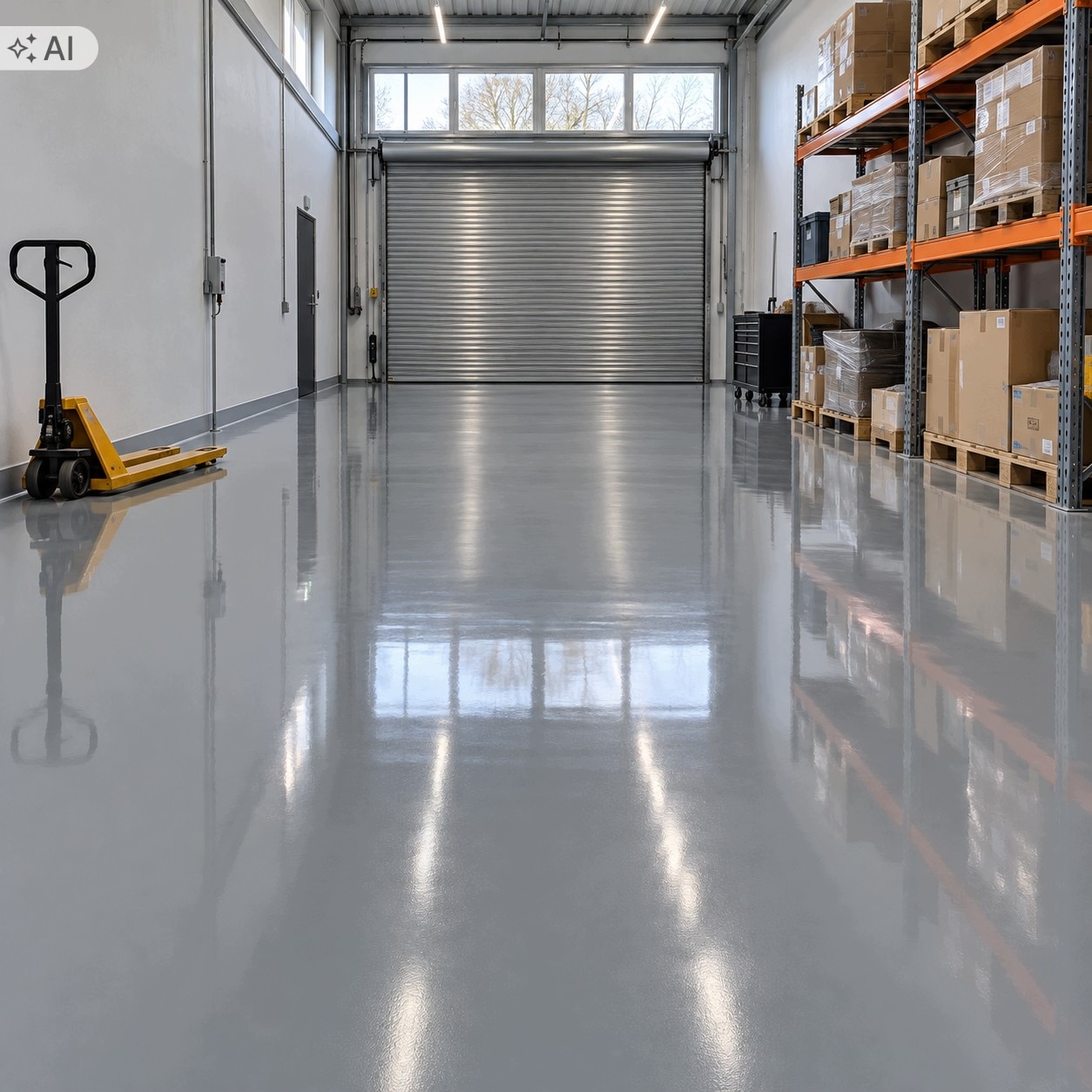 Epoxidová pryskyřice na podlahu v garáži, sada 35 m2, lesk Techniart