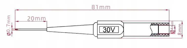 IGŁA POMIAROWA DO MIERNIKA SONDA ZESTAW 5 sztuk Marka Inna