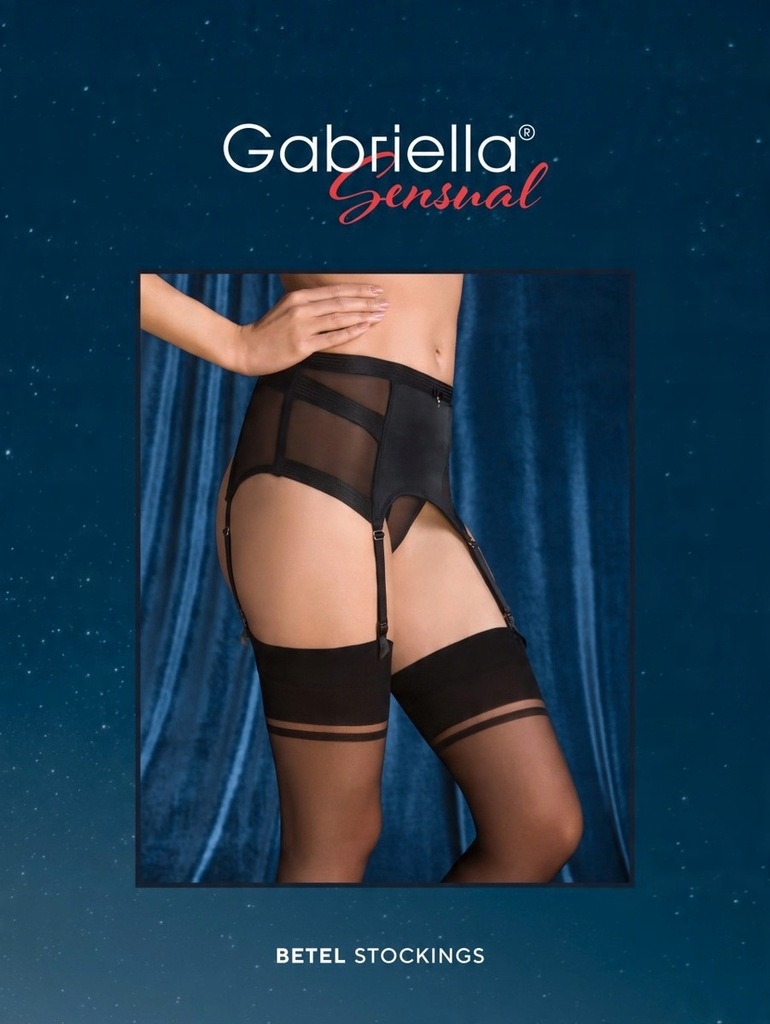 

Pończochy do paska Gabriella Betel 3/4 Nero