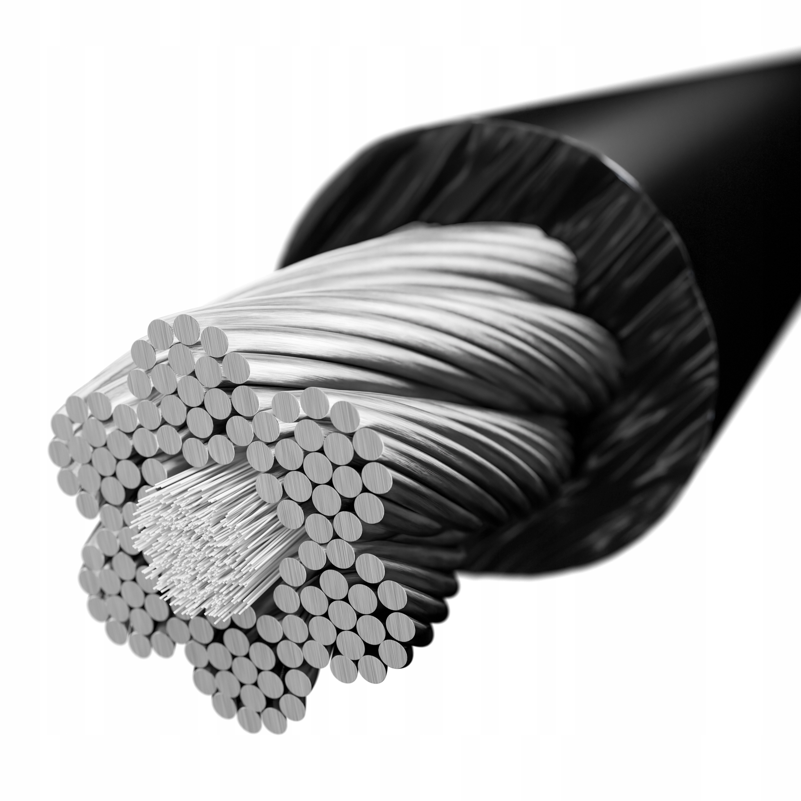 Ocelové lanko v obalu Obal Pvc 8/10 mm 6x19 Černé 40 m