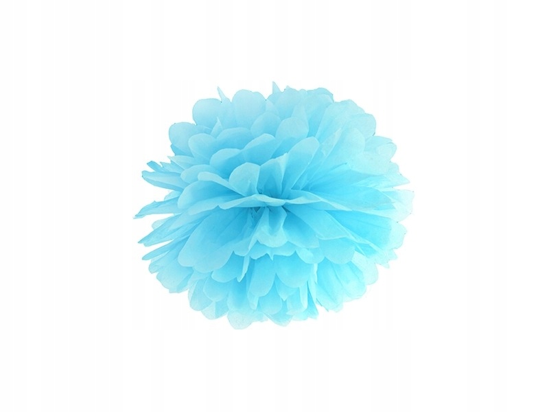 

Pompon papierowy Niebieski Błękitny 25cm Roczek