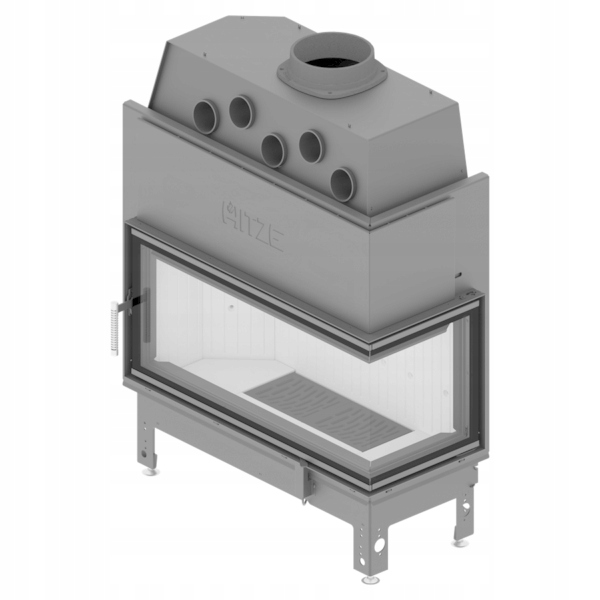 Ocelová krbová vložka Kominek Albero 90x41.R.H pravá, výkonná 19 kW