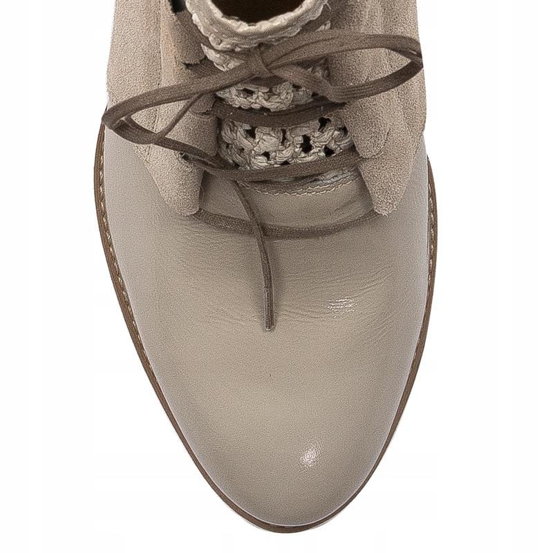 Trzewiki Botki Maciejka 05953-04 skórzane beżowe r.41 Rozmiar 41