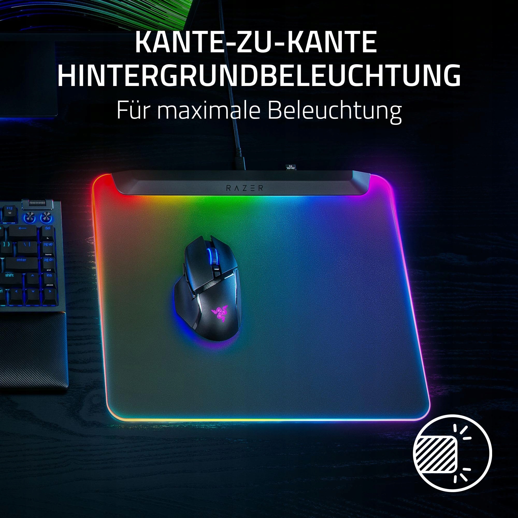 RAZER Firefly V2 Pro Podkładka Gamingowa RGB USB-C 15 Stref LED Czarna — miniatura 3