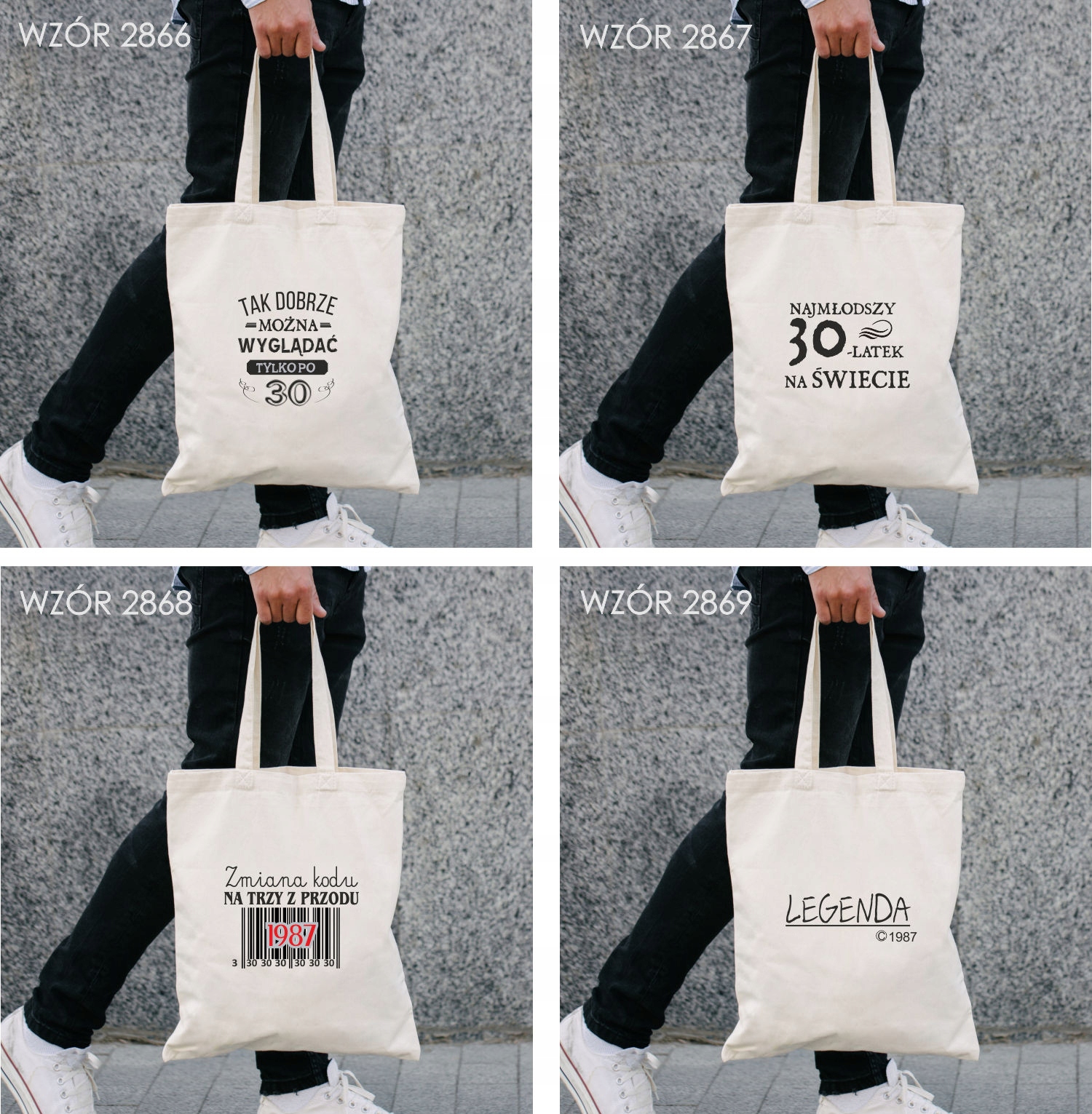 Eko Torba z nadrukiem CZŁOWIEK LEGENDA ROK Długość (cm) 42