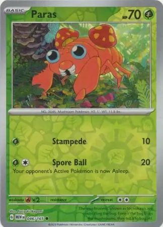 Paras (mew 046/207) Reverse Holo 151