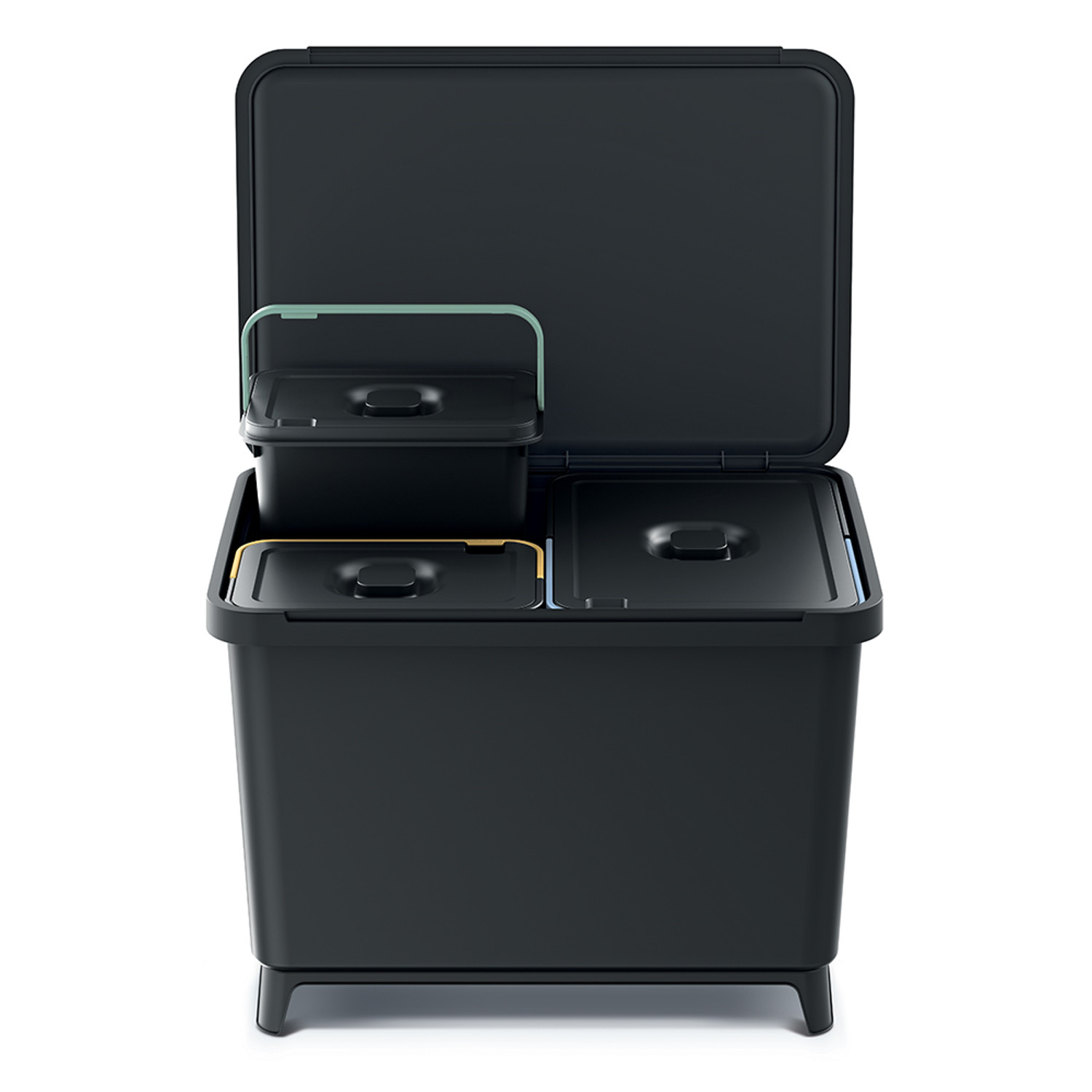 KOSZ DO SEGREGACJI Z POJEMNIKAMI 2x10L +23L KEDEN Kolor czarny