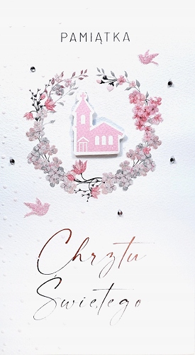 

Kartki na Chrzest dla dziewczynki Premium GMP7