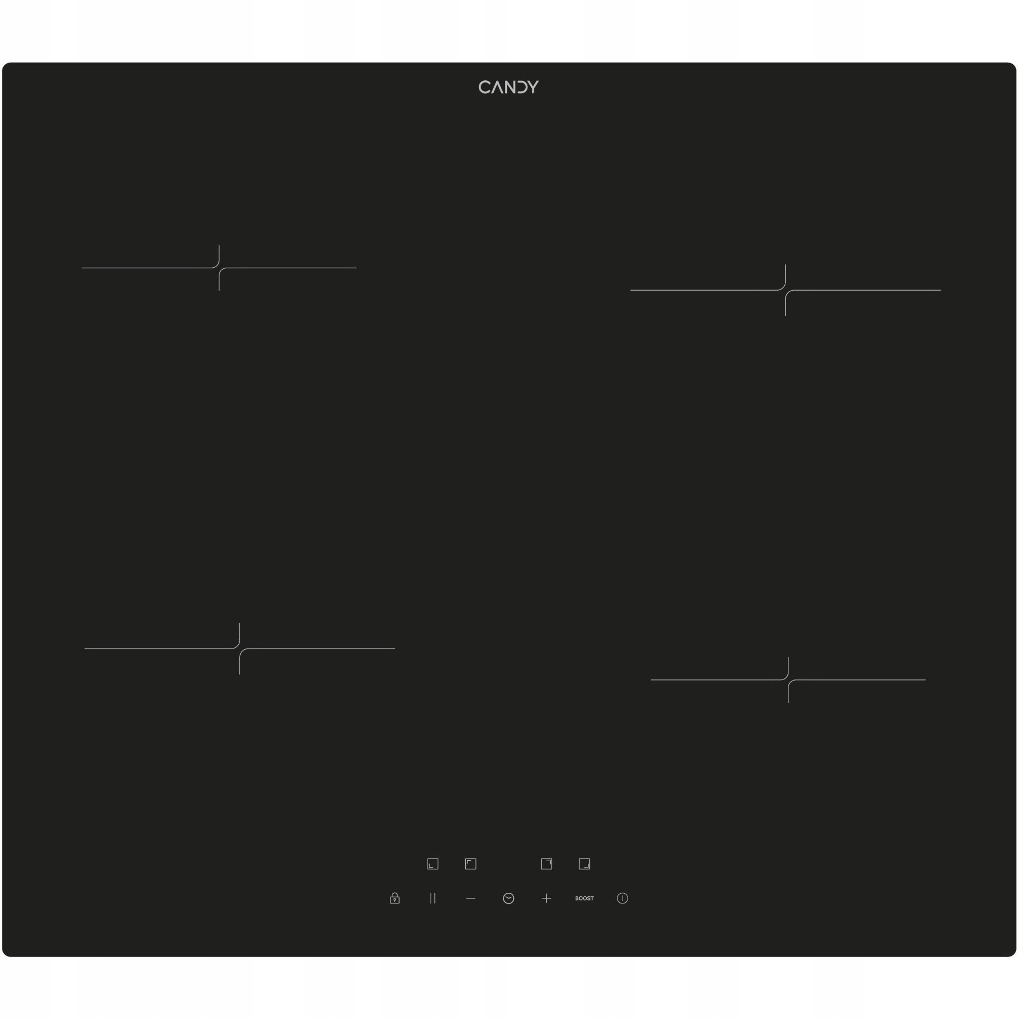 Indukční varná deska Candy CI642CA 60 cm 4 pole 9 úrovní Booster Timer černá