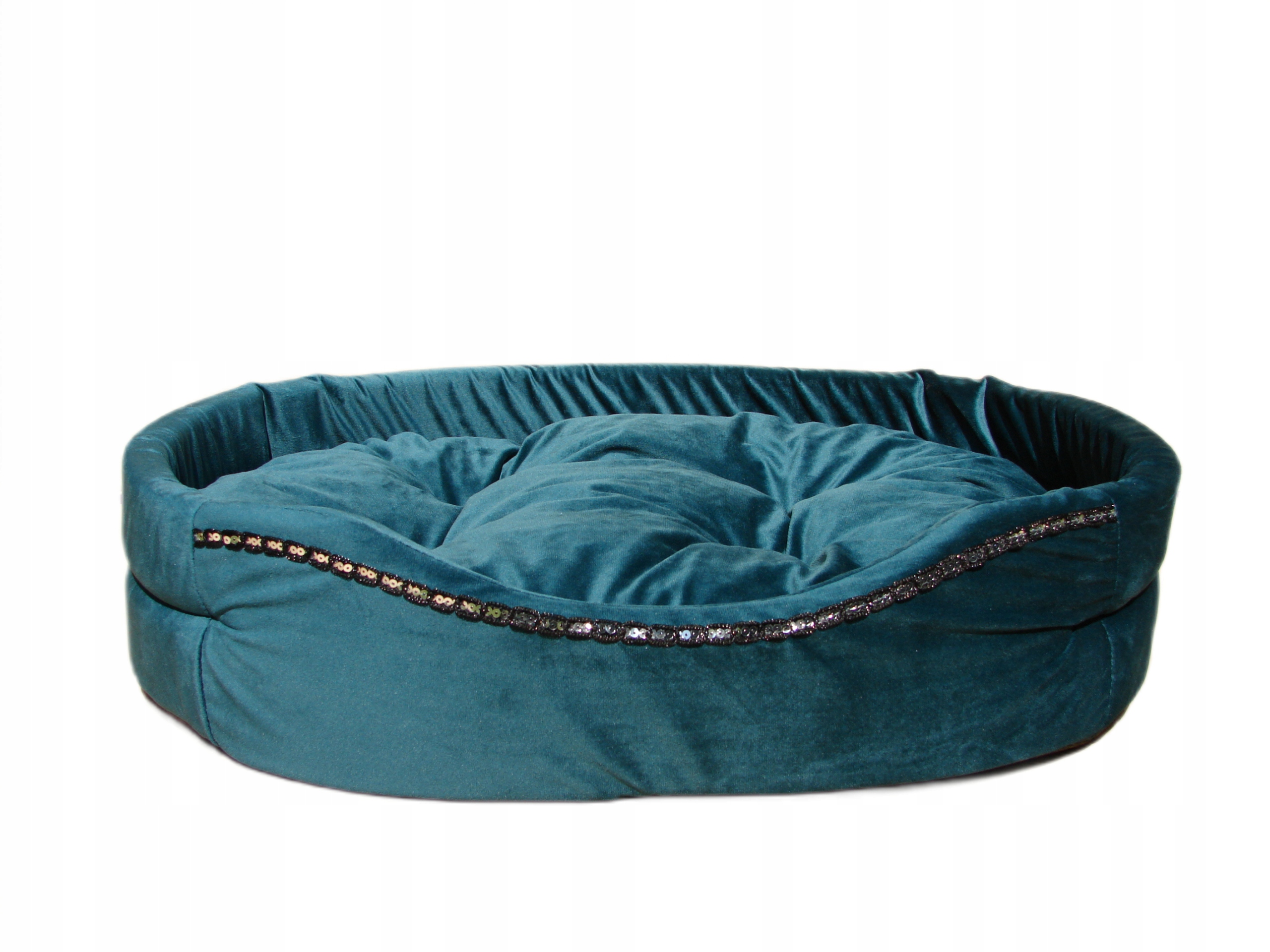 Levně Plyšové pelíšek Měkké s polštářem potah kotec psa kočky zelená 74/55