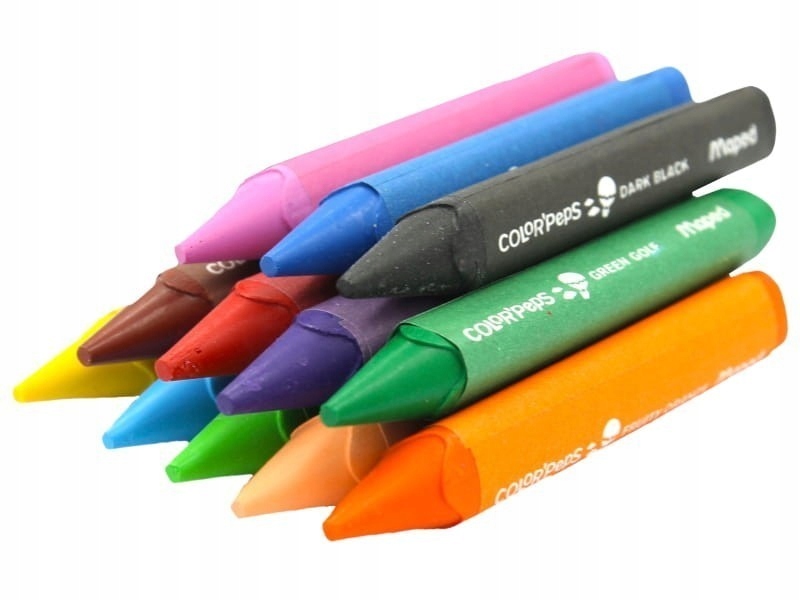 Первые цветные карандаши для рисования пальцами 1 + многоцветный цвет