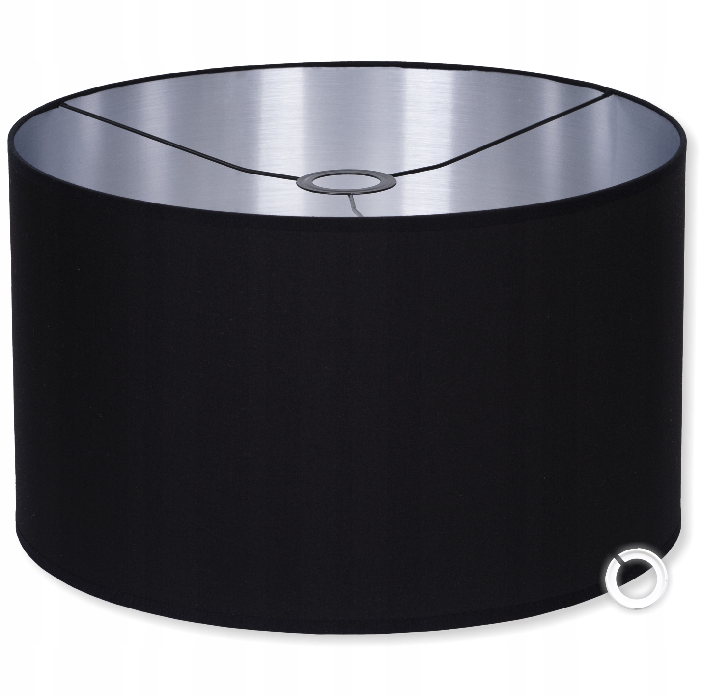 Stínidlo Černé Stříbrné 40/25 cm pro lampu E27/E14