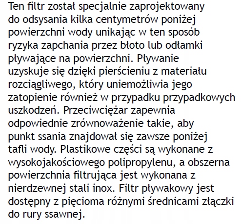 Filtr ssacy plywakowy Arag Machine brand other