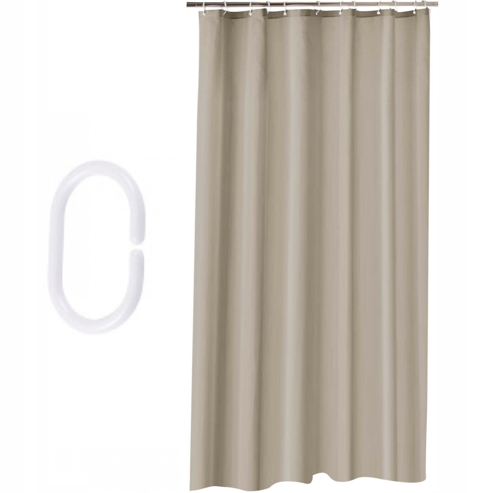 

Zasłona prysznicowa tekstylna 180x200 taupe