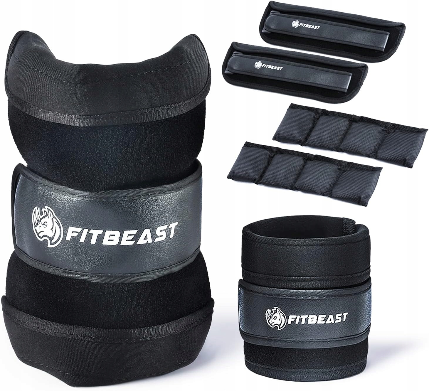 2x Sada Závaží Na Kotníky A Zápěstí Nastavitelná Černá 0,8-1,8 kg