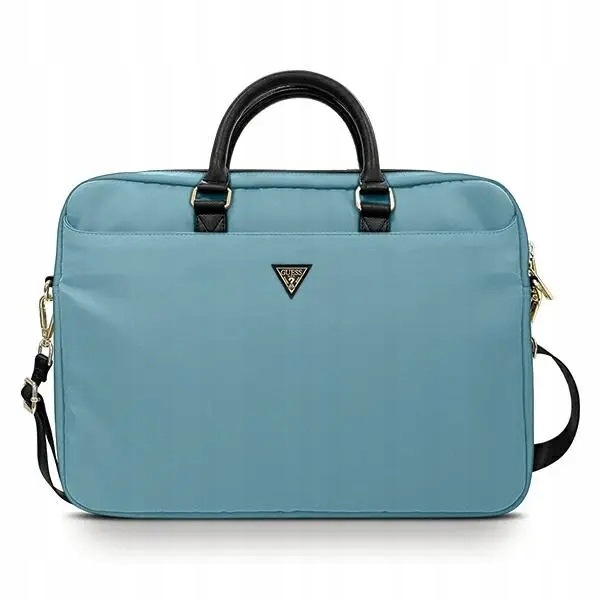 Torba Guess Nylon Triangle Logo na laptopa 16" niebieska Guess
