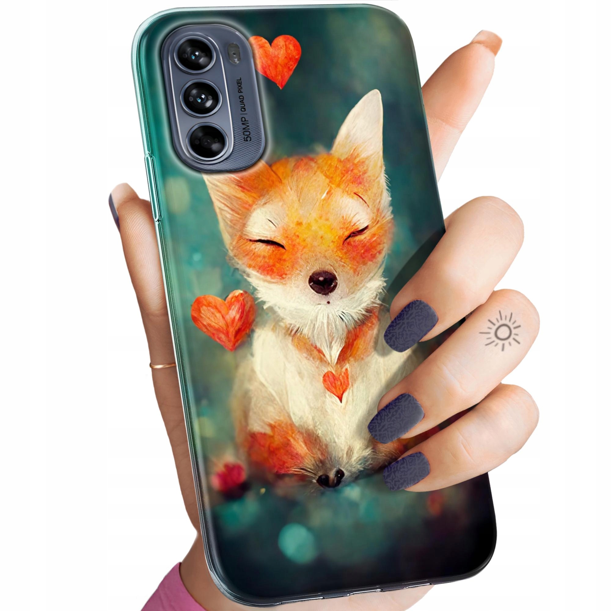 Etui Do Motorola Moto G62 5G Liski Lisy Fox Obudowa Pokrowiec Case