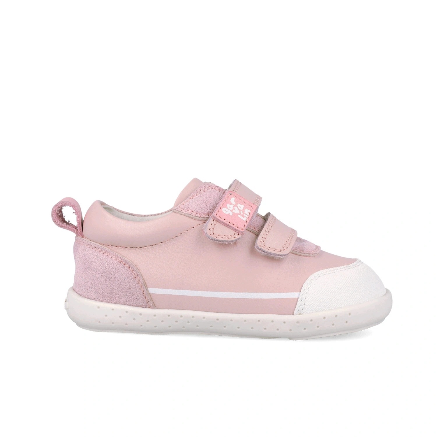 Buty barefoot sneakersy skórzane dziecięce Garvalin Sauvage różowy 22